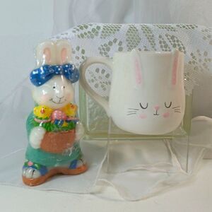 Cute Bunny Mug holds a lot of any beverage or as a Great Easter Planter